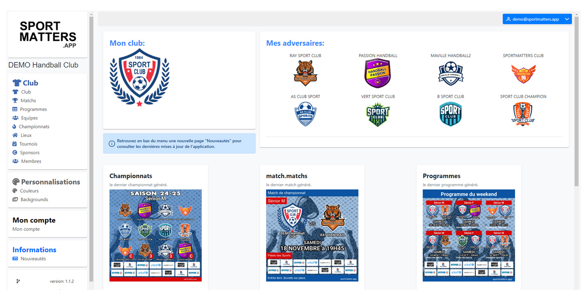 application sportmatters le saas qui booste la communication des clubs de sport